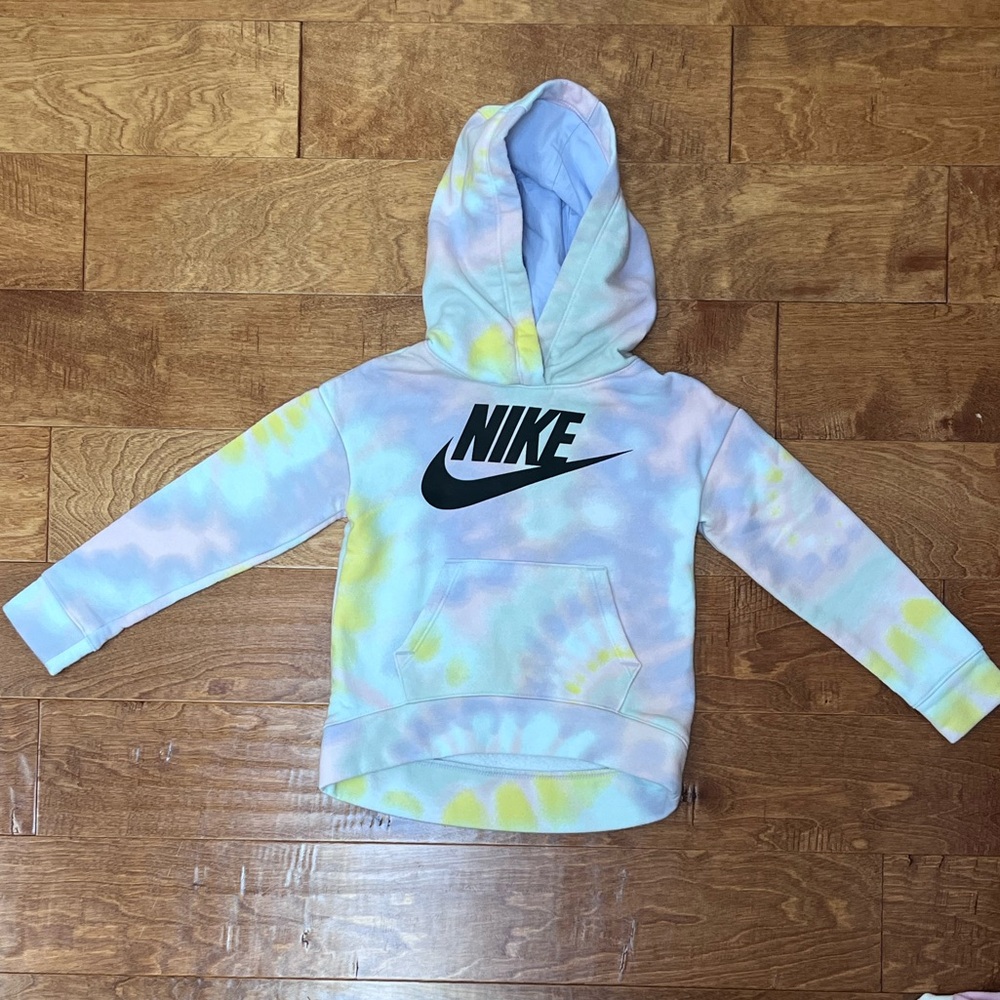 Toddler Girls Nike Club Fleece Tie-Dye Hoodie Sweatshirt - 5